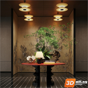Lobby Decoration Skp Files 